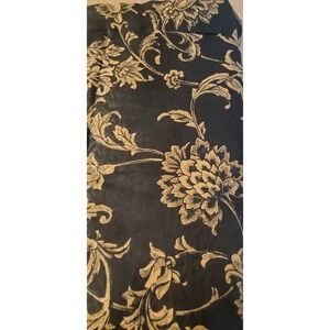 Croscill king pillow shams Set Of 2 #9077 Cord Trim Navy Cream Beige Floral EUC